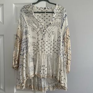 fun and flowy patterned free people tunic